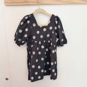 Polka Dot Puff Sleeve Dress